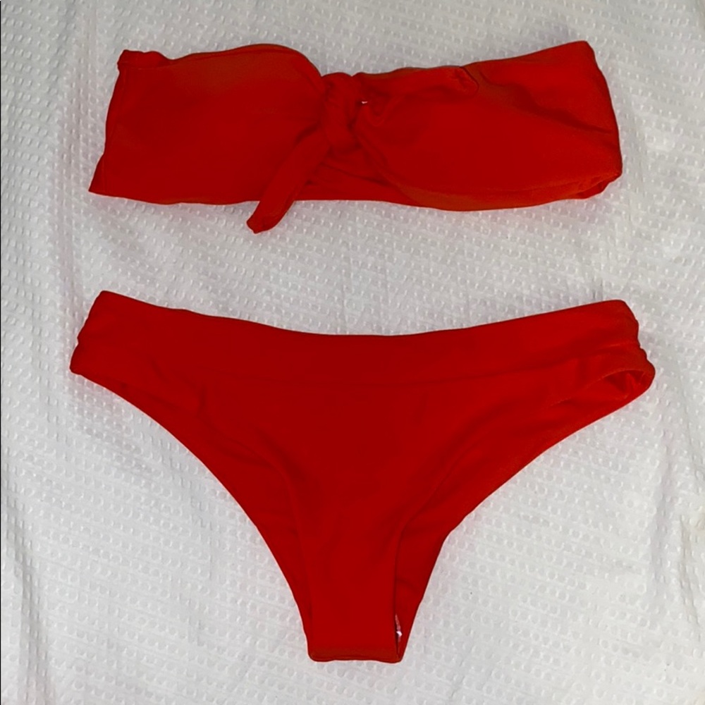 Strapless bikini set
